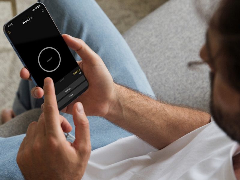 Nuki app op telefoon